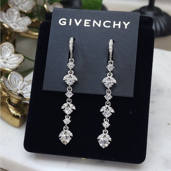 Authentic NWT Givenchy Swarovski Crystal Drop Earring with Unbranded Box - Picture 4 of 9